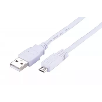LinkIT USB 2.0 A uz Micro-B kabelis, 5m, balts CUSBAMMBM-050-W