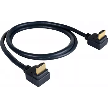 Kramer C-HM/RA2 Series C-HM/RA2-6 ātrdarbības HDMI kabelis ar Ethernet, taisnā leņķa HDMI male uz taisnā leņķa HDMI male, 1,8 m, trīskārši ekranēts, pelēks, 4K atbalsts 97-0144006