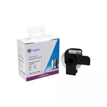 G&G 400 gab. adrešu etiķetes, saderīgas ar Brother DK-11204, 17 x 54 mm, tiešā termiskā druka, balts papīrs, pastāvīga līme ET-B-G-11204