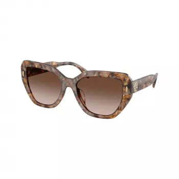 Tory Burch TY7194U197513 sieviešu kvadrātveida acetāta saulesbrilles, Dark Havana/Brown Gradient, 55-17-140 mm
