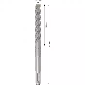 BOSCH 2608833905 PRO SDS Plus-5X urbis ar āmuru funkciju 12x100x160 mm