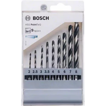 Bosch HSS PointTeQ metāla urbju komplekts, 9 gab., 2-10 mm, spirālurbji 2607002826