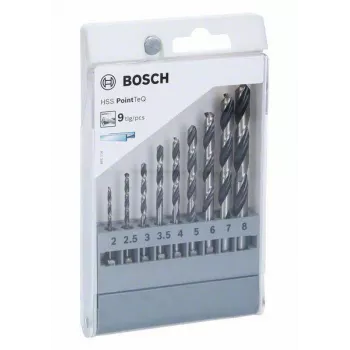 Bosch HSS PointTeQ metāla urbju komplekts, 9 gab., 2-10 mm, spirālurbji 2607002826