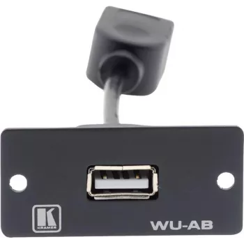 Kramer WU-AB modulārais uzspraužamais ieliktnis USB Type A female uz female, melns 85-0118399