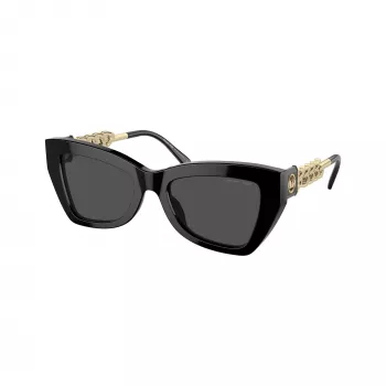 Michael Kors MK2205-300587 Sieviešu Cat Eye saulesbrilles, tumši bruņurupuču rāmis, tumši pelēkas lēcas, 52/19/140 mm