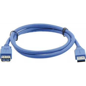 Kramer Electronics USB-A vīriešu uz USB-A sieviešu 3.0 pagarinājuma kabelis 3m melns (96-02310010)