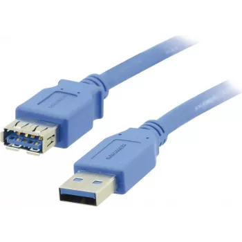 Kramer Electronics USB-A vīriešu uz USB-A sieviešu 3.0 pagarinājuma kabelis 3m melns (96-02310010)