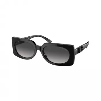 Michael Kors Hvar kvadrātveida saulesbrilles sievietēm, tumši raibbruņurupucis rāmis, pelēkas gradienta lēcas, 56mm MK221530058G5