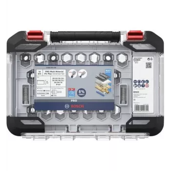 Bosch 2608594426 Progressor for Wood and Metal 11 daļu caurumu zāģu komplekts (20-76 mm) ar Power Change adapteriem un centrējošajiem urbjiem