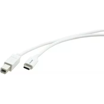 Kramer Electronics C-USB/CB-6 USB 2.0 kabelis, USB-C vīrišķais uz USB-B vīrišķo, 1,8 m, balts 96-02357106