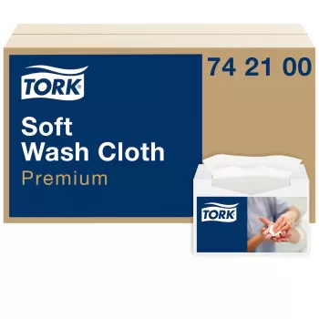 Tork Premium Soft mazgāšanas salvetes 1-kārtas baltas, 1080 salvetes (742100)