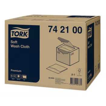 Tork Premium Soft mazgāšanas salvetes 1-kārtas baltas, 1080 salvetes (742100)
