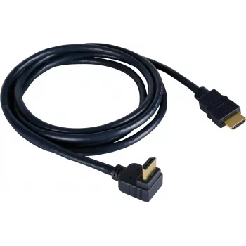 Kramer C-HM/RA-3 High-Speed HDMI kabelis ar Ethernet, taisns uz leņķa, 0,9 m, pelēks, 4K 97-0143003