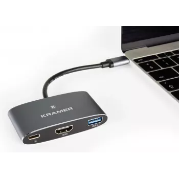 Kramer KDock-1 USB-C dokstacija ar HDMI, 2x USB 3.0, Gigabit Ethernet, 60W PD 91-00016099