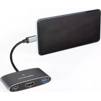 Kramer KDock-1 USB-C dokstacija ar HDMI, 2x USB 3.0, Gigabit Ethernet, 60W PD 91-00016099