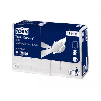 TORK Xpress Soft H2 Advanced Interfold 2 kārtu papīra roku dvieļi, balti, 3780 loksnes (120498)