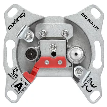 AXING BSD 967-17X multivides cilpas caurlaides kontaktligzda 17 dB 5-1800 MHz DOCSIS 3.1/4.0