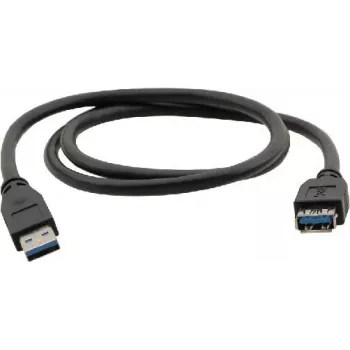 Kramer Electronics USB-A vītņu uz USB-A ligzdu 3.0 pagarinājuma kabelis 1,6 m melns (96-02310006)