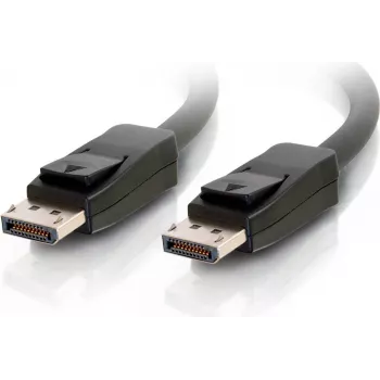 C2G 10,0m DisplayPort kabelis ar fiksatoriem, vīrišķais uz vīrišķo, 4K 60Hz, melns 84405