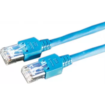 Dätwyler 21.05.8104 10m SFTP Cat5e komutācijas kabelis, RJ-45 uz RJ-45, bez halogēniem, zils