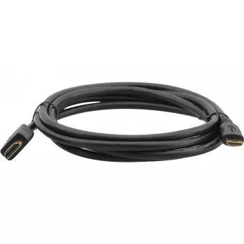 Kramer C-HM/HM/A-C-6 High Speed HDMI kabelis ar Ethernet, Mini HDMI Type C tēviņš uz HDMI Type A tēviņš, 1,8 m, melns 97-01115006