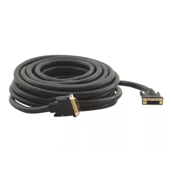 Kramer C-DM/DM/XL Series DVI-D Single Link kabelis, DVI-D tēviņš uz DVI-D tēviņš, 10,6 m, melns, ar skrūvējamām skavām (94-0111035)
