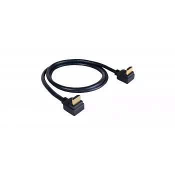 Kramer C-HM/RA2-3 High-Speed HDMI kabelis ar Ethernet, taisns leņķis uz taisnu leņķi, 0,9 m, pelēks, 4K atbalsts 97-0144003