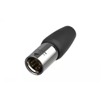 Neutrik NC5MX1-TOP-14 5 kontaktu XLR vīrišķais kabeļa savienotājs, IP65, melns