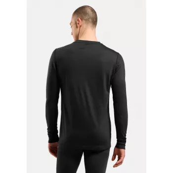 Odlo Merino 200 BL Top Crew Neck LS pamata slāņa krekls - melns - XXL