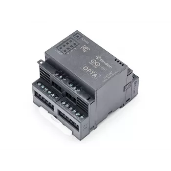 Arduino Opta Analogās paplašināšanas modulis AFX00007 - 4 konfigurējami analogie ieejas, 2 analogie izejas, 12-24 VDC, DIN sliedes montāža