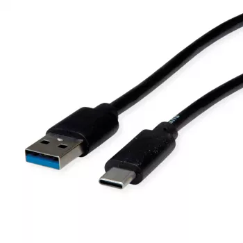 ROLINE RM USB 3.2 Gen 2 kabelis, USB A-C, ST/ST, melns, 2 m 11.45.9012