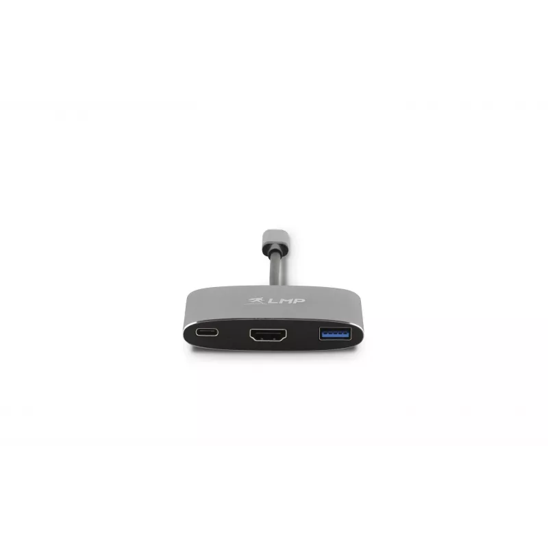 LMP USB-C Combo Hub - HDMI, 3x USB-A, USB-C PD 60W, 5Gbps, kosmosa pelēks alumīnijs MacBook 12 inch