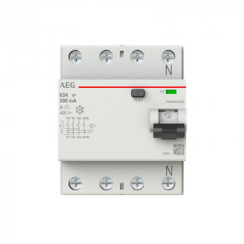 AEG BUSCH JAEGER FN463/A300 Diferenciālās aizsardzības ierīce, 4P, 63A, 300mA, A tips 2CSF704156R3630