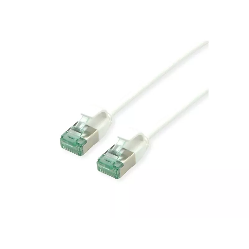 ROLINE RM U/FTP Cat.6A/Class EA Slim Patch Cable, balts, 0,15 m 21.45.3360