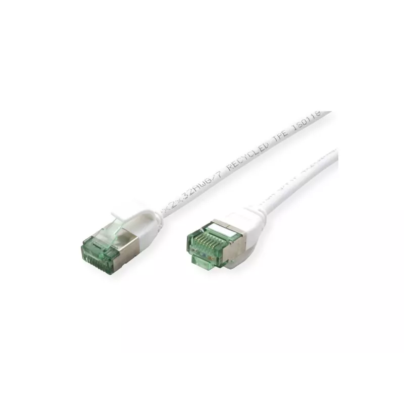 ROLINE RM U/FTP Cat.6A/Class EA Slim Patch Cable, balts, 0,15 m 21.45.3360