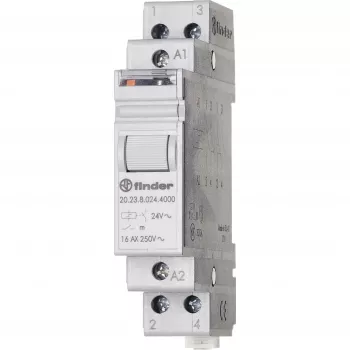 Finder 20 Series impulsa relejs, 1NO+1NC, 20A, 24V AC spole, DIN sliedei 202380244000