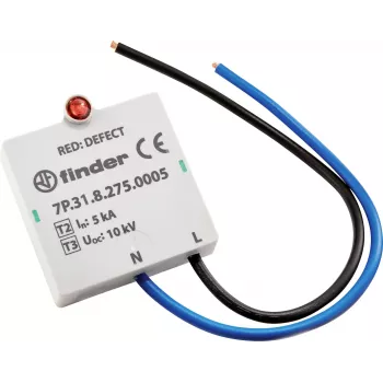 Finder 7P.31.8.275.0005 2. tipa pārsprieguma aizsardzības ierīce, 1 pols, 275 V AC, 20 kA