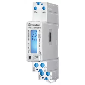 Finder 7M.24.8.230.0310 vienfāzes digitālais maiņstrāvas enerģijas skaitītājs 40 A, atbilst MID