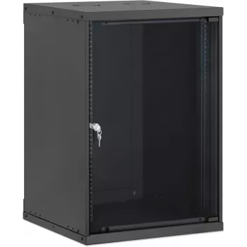Intellinet 19 inch sienas montāžas tīkla skapis, Basic Line, 15U, 560 mm dziļums, melns RAL 9005 (716772)