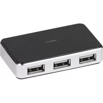 Vivanco USB 2.0 4 portu centrmezgls ar 3 m kabeli (VVITHUB2V4PORTS)