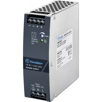 Finder 78.W1.1.230.2402 DIN sliedes barošanas bloks 24V DC 5A 120W 1 izeja