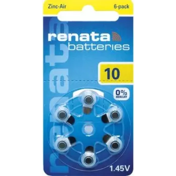 Renata ZA10 cinka-gaisa PR70 dzirdes aparāta baterija 105 mAh 1,4 V 6 gab. ZA10.DP6 0HG