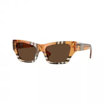 Burberry BE4441U414673 sieviešu kvadrātveida saulesbrilles Havana ar brūniem gradienta lēcām 52/19/140 mm