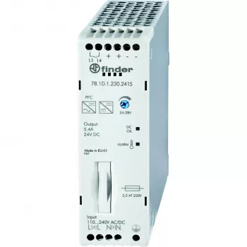 Finder 78.1D.1.230.2415 DIN sliedes barošanas bloks 24 V/DC 5,4 A 130 W