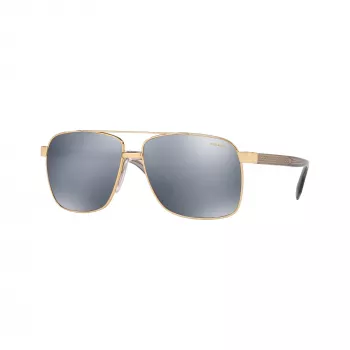 Versace VE2174-1002Z3 vīriešu pilotstila saulesbrilles, melns rāmis, pelēkas spoguļlēcas, 59/13/145 mm