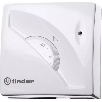 Finder 1T010 virsapmetuma telpas termostats, 7 līdz 30 °C, balts