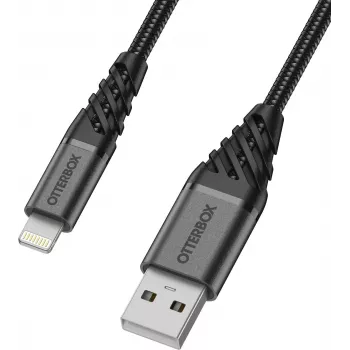 OtterBox Premium Lightning uz USB-A kabelis 1m melns 78-52643
