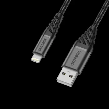 OtterBox Premium Lightning uz USB-A kabelis 1m melns 78-52643