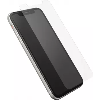 OtterBox Alpha Glass ekrāna aizsargstikls Apple iPhone 11 / XR — rūdīts stikls, 9H cietība, pret skrāpējumiem, pret šķelšanu, savietojams ar maciņu, viegla uzstādīšana 77-65975