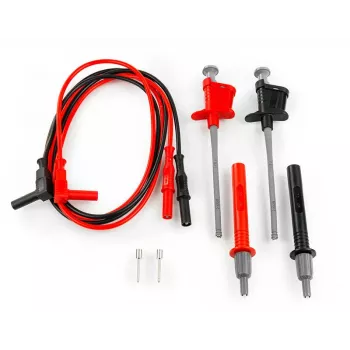 HT Instruments 425 mērīšanas vadu komplekts, CAT IV 600V / CAT III 1000V, 1,5 m, 16 A, 4mm banānu spraudņi, sarkans/melns 1003040